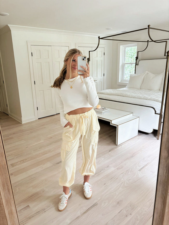 Down To Earth Pant - Banana FREE PEOPLE