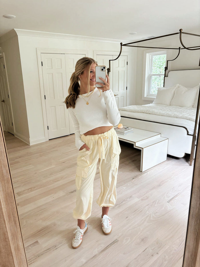 Down To Earth Pant - Banana FREE PEOPLE