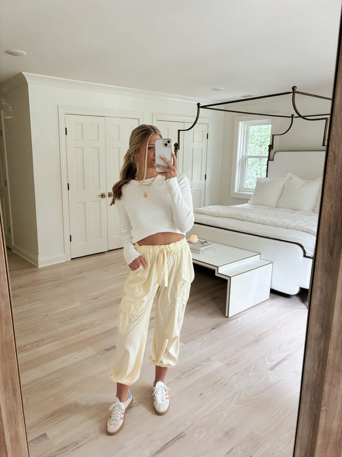 Down To Earth Pant - Banana FREE PEOPLE