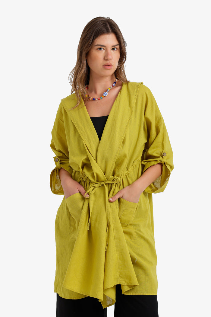 Drawstring Waist Kimono