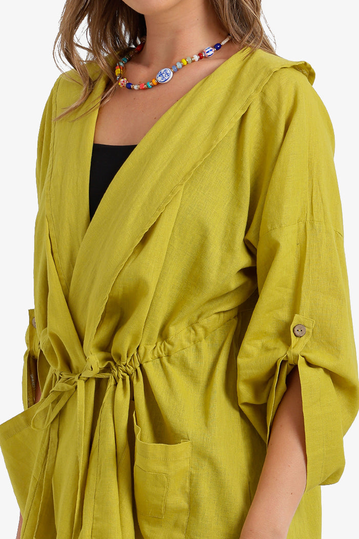 Drawstring Waist Kimono