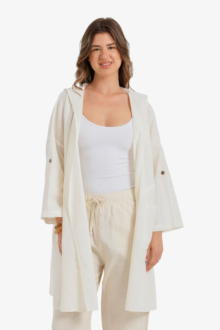Drawstring Waist Kimono