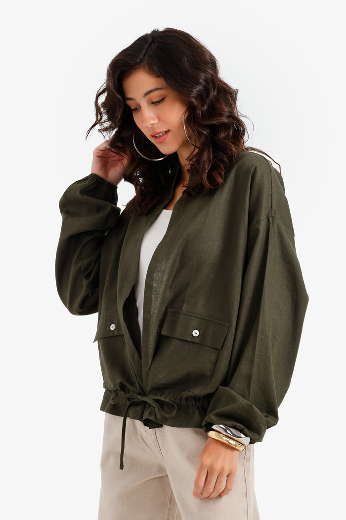 Drawstring Waist Shirt
