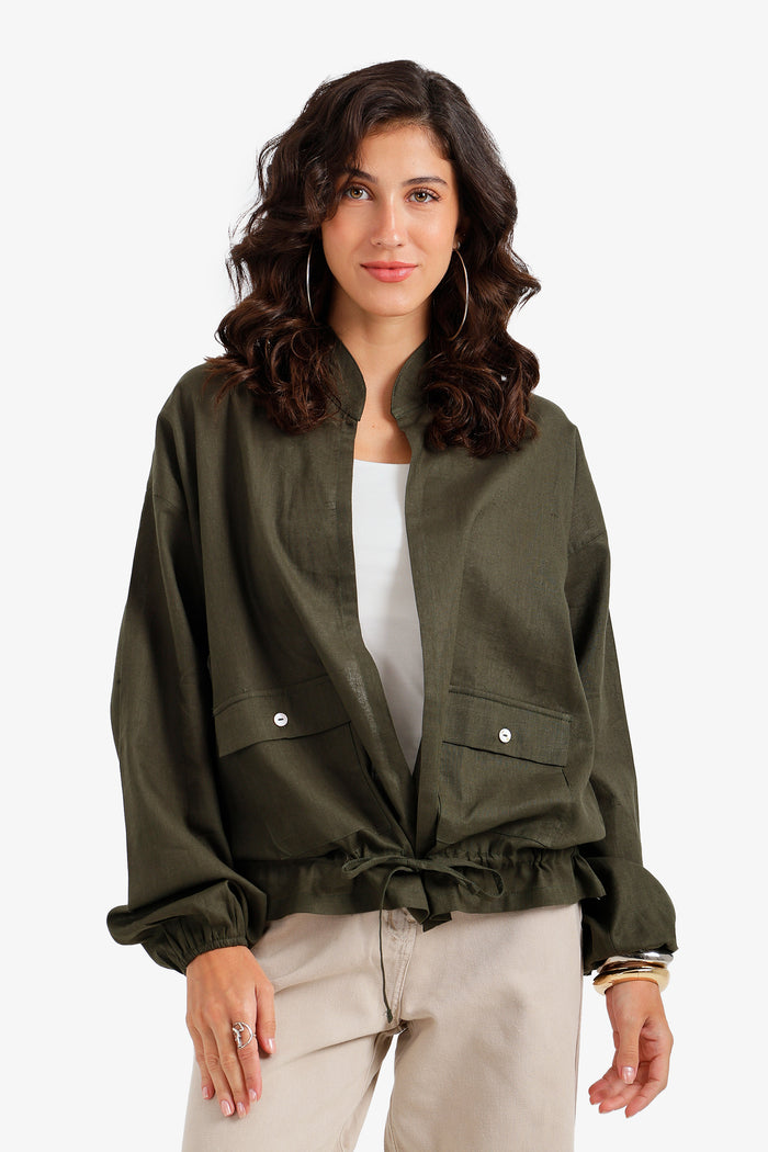 Drawstring Waist Shirt
