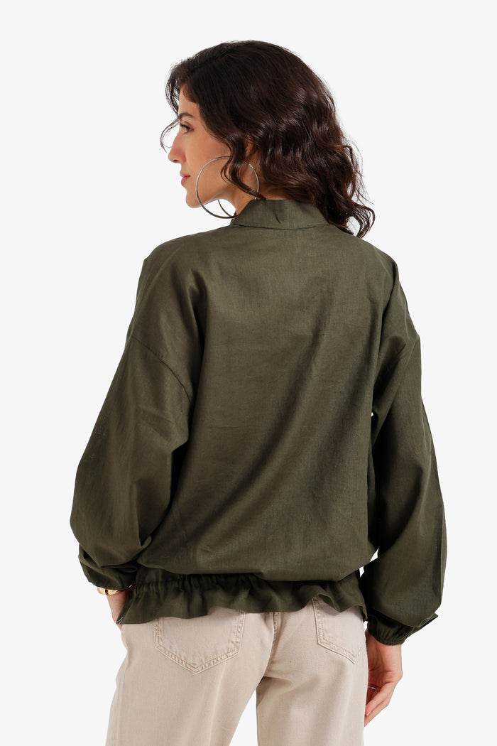 Drawstring Waist Shirt
