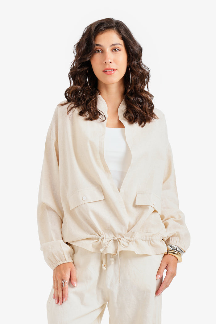Drawstring Waist Shirt