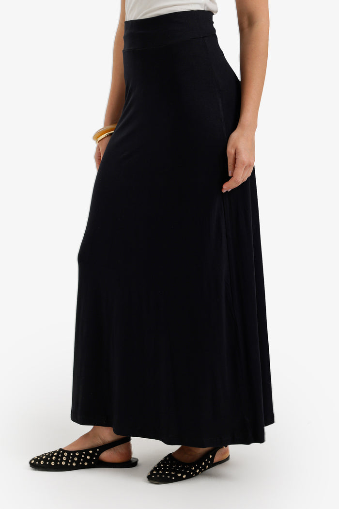Elasticated Waist Maxi Skirt