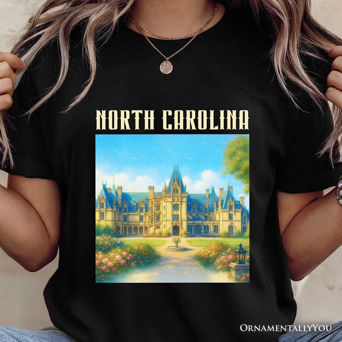 Elegant Biltmore Estate North Carolina State T-Shirt, Asheville Landmark Tee and Heritage Souvenir T-Shirts OrnamentallyYou
