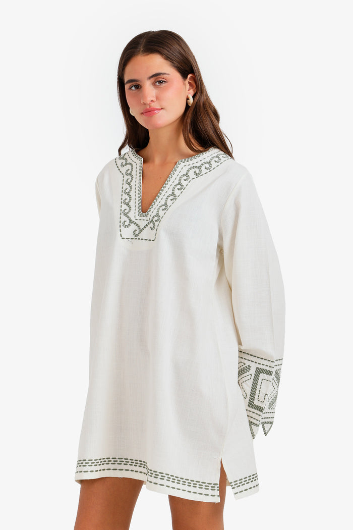 Embroidered Beach Dress