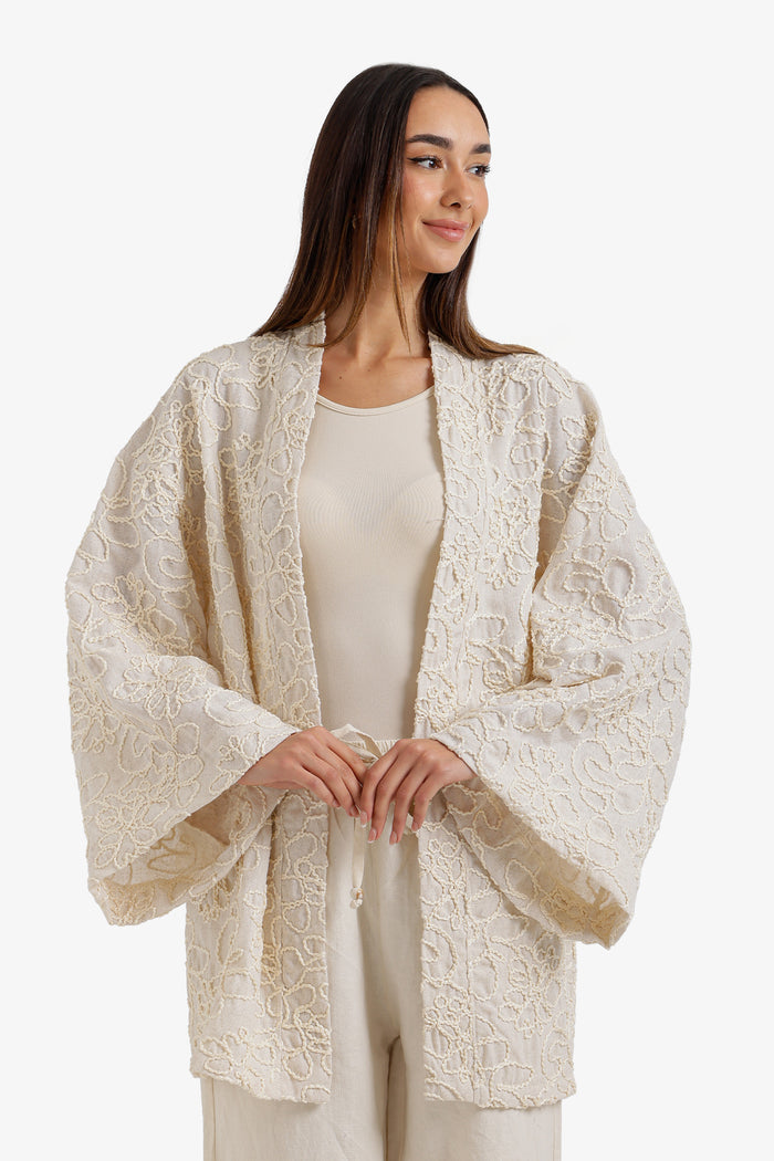Embroidered Beach Kimono
