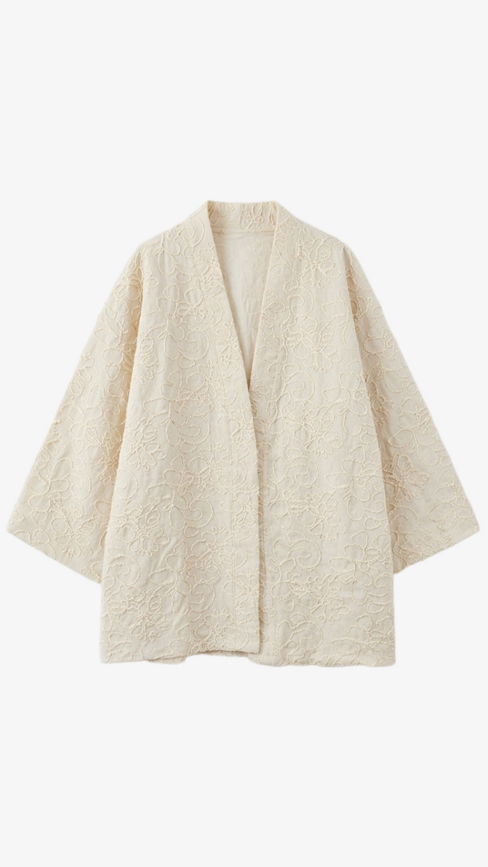 Embroidered Beach Kimono