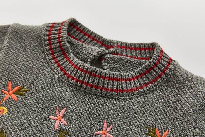 Embroidered Knitted Sweater Dress Yo Baby India
