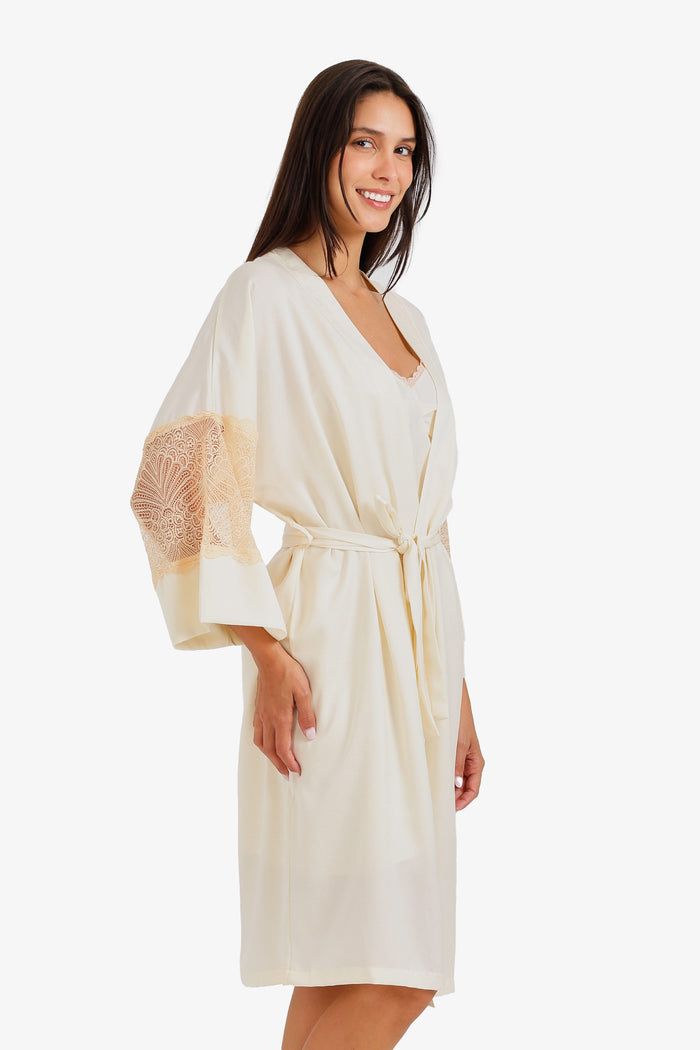Embroidered Nightgown Set
