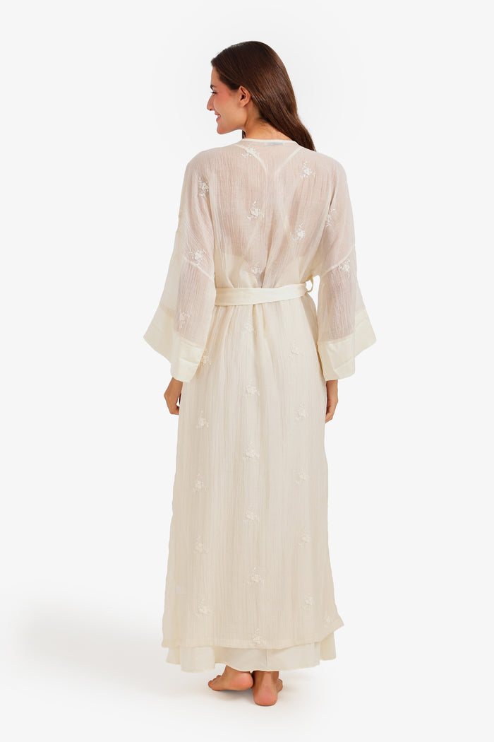 Embroidered Nightgown Set