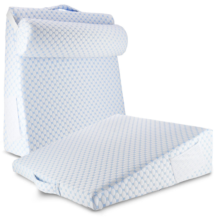 Ergonomic Memory Foam Bed Wedge Sleeping Headboard And Legs Pillow