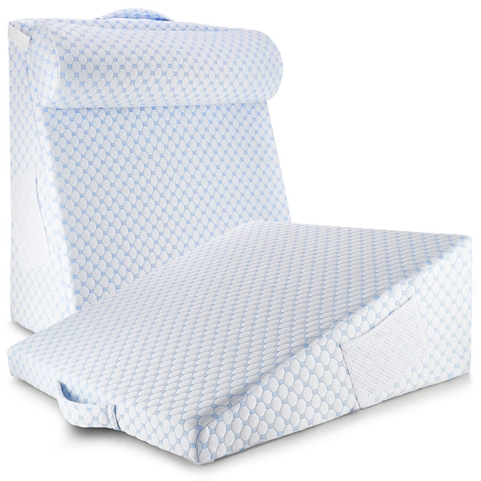 Ergonomic Memory Foam Bed Wedge Sleeping Headboard And Legs Pillow