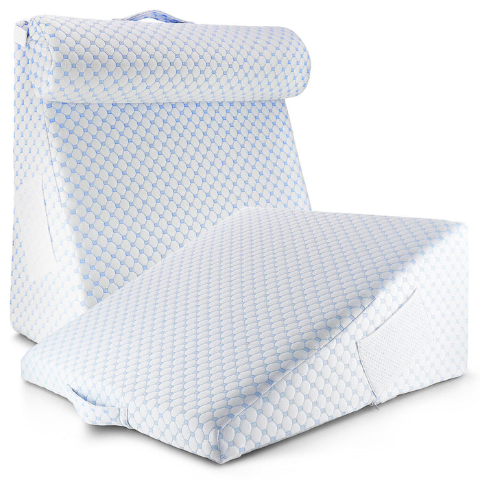 Ergonomic Memory Foam Bed Wedge Sleeping Headboard And Legs Pillow