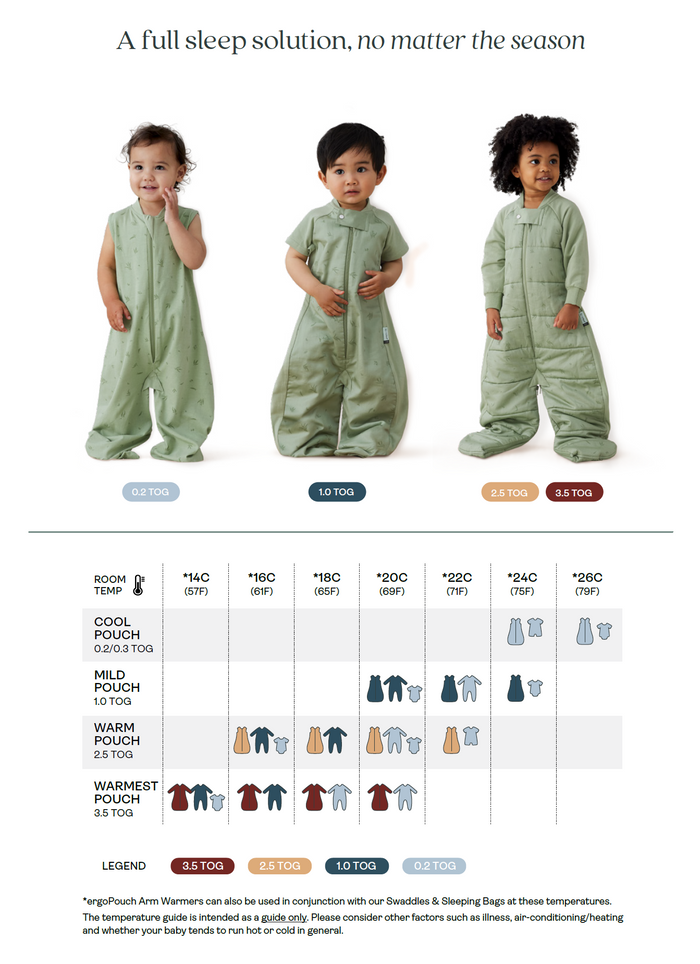 ergoPouch Sleeping Bag Long Sleeve TOG 3.5 - Oatmeal Marle