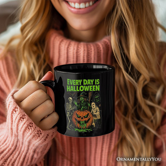 Every Day Is Halloween Personalized Mug, Funny Spooky Season Gift with Custom Name Personalized Ceramic Mug OrnamentallyYou