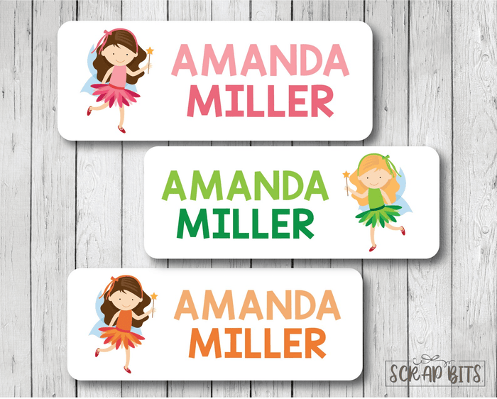 Fairy Name Labels . Personalized Belonging Labels - Scrap Bits