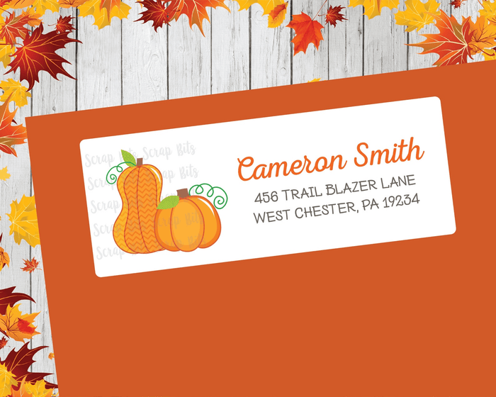 Fall Pumpkins Address Labels - Scrap Bits
