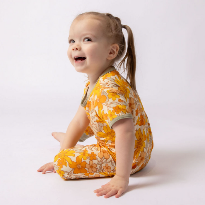 Fallin' for Blooms Short Long Romper