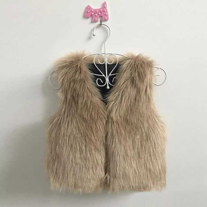 Faux Fur Vest Dress Yo Baby Wholesale