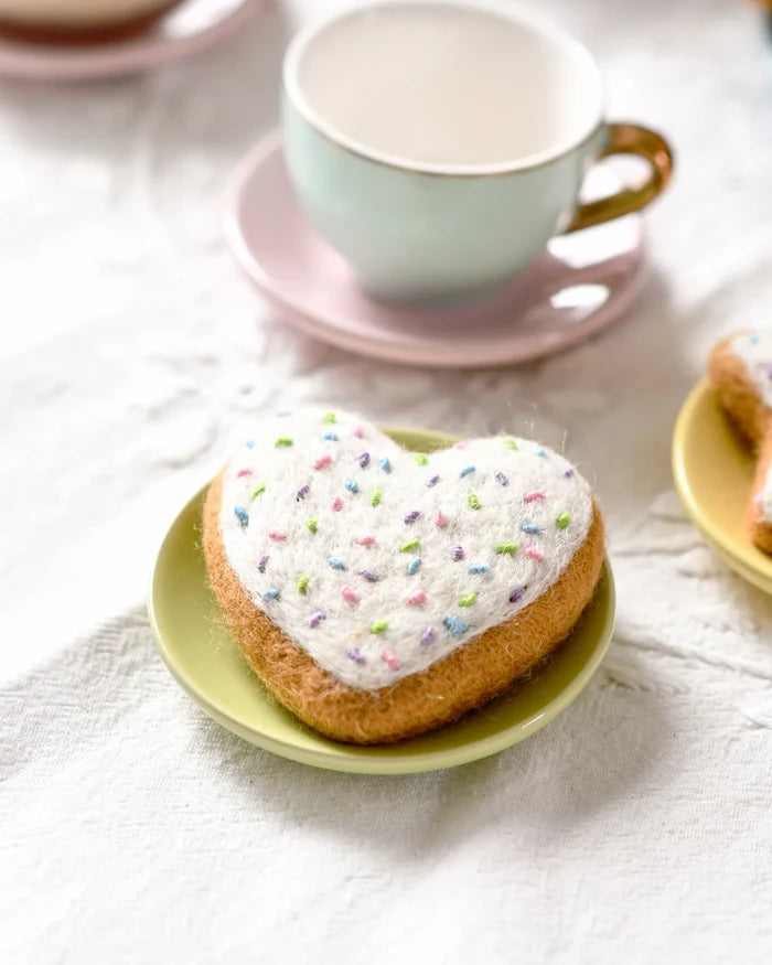 Felt Heart & Star Icing Cookie with Sprinkles