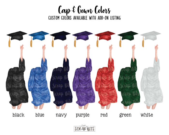 Female Best Friends Graduation Print
