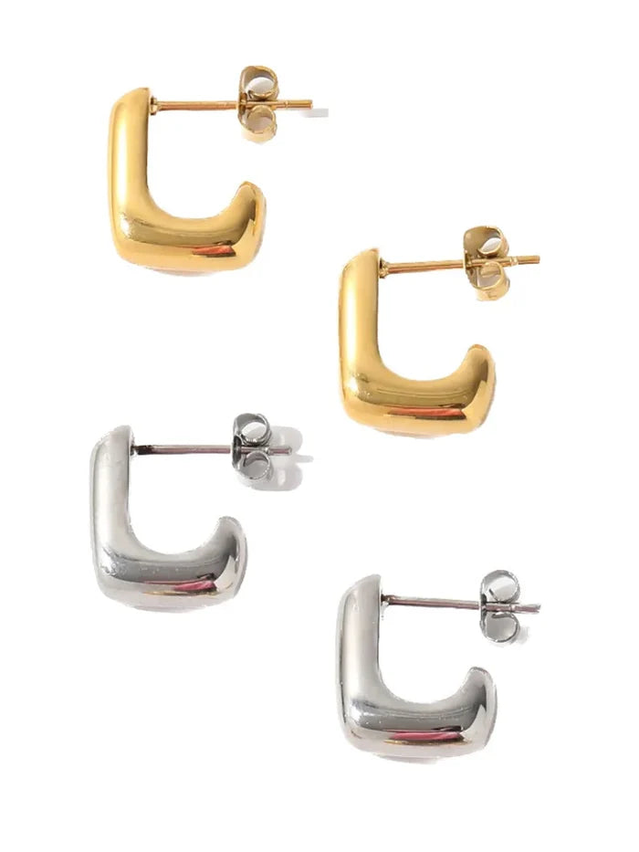 Finesse Hoop Earrings - Silver