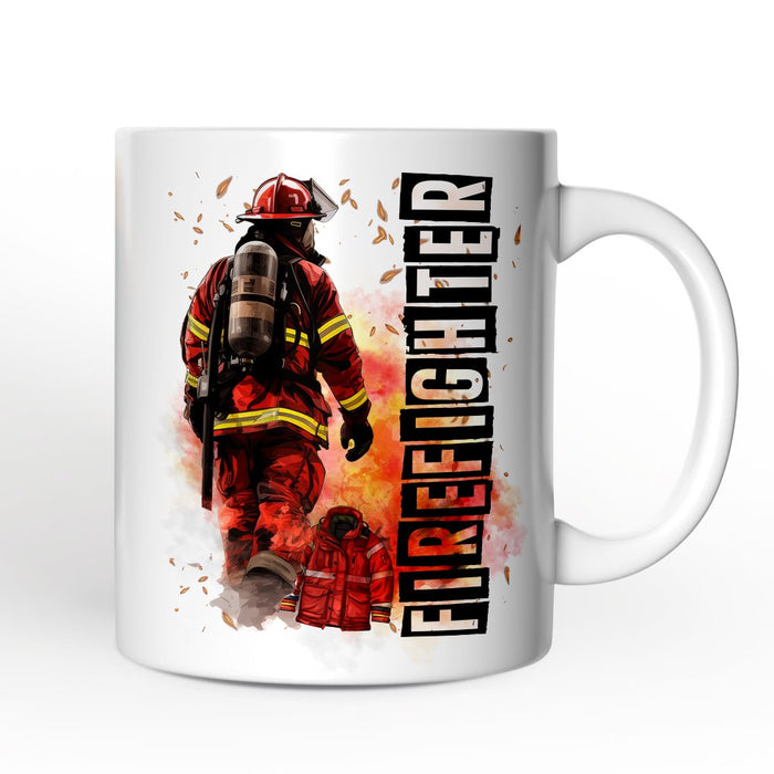 Firefighter Personalized Mug, Appreciation Fire Department Custom Gift with Name Personalized Ceramic Mug OrnamentallyYou 12oz Mug Non-Custom