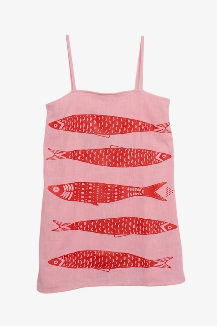 Fish Print Beach Dress
