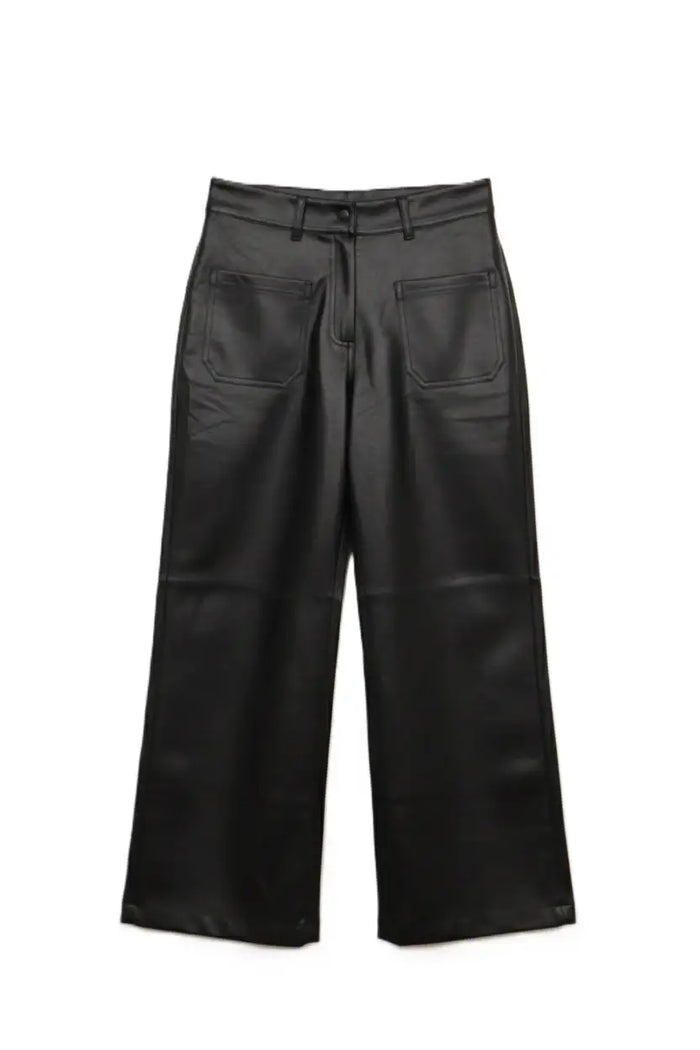 Flare Leg Faux Leather Pants
