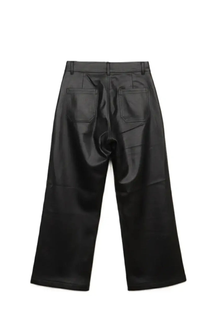 Flare Leg Faux Leather Pants