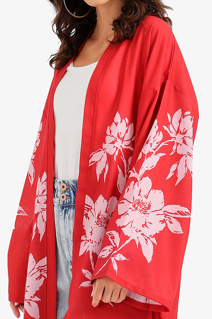 Floral Maxi Beach Kimono