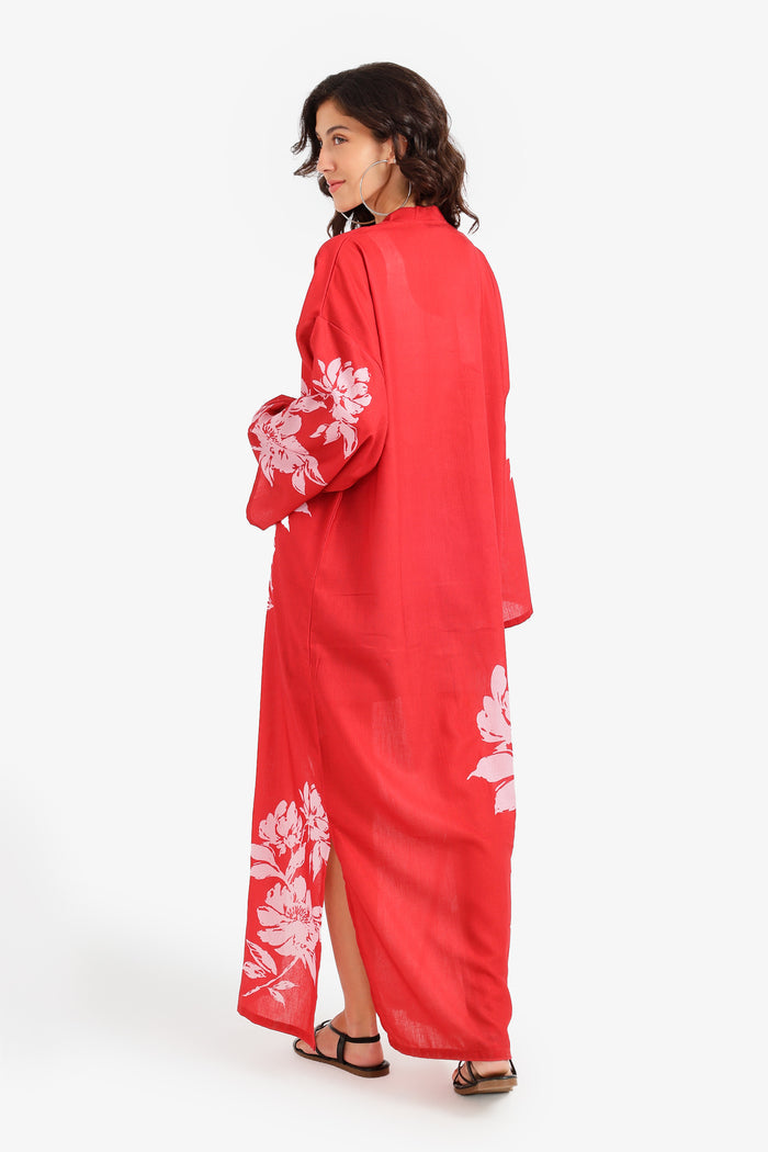Floral Maxi Beach Kimono
