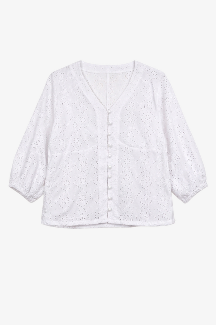 Floral Perforated Top