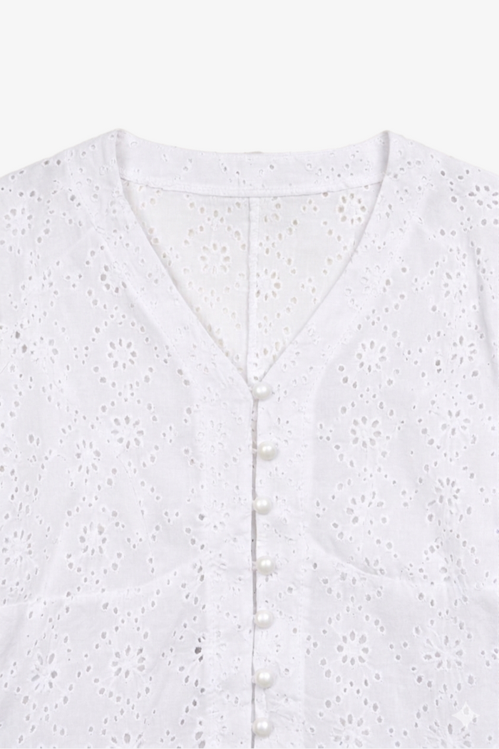 Floral Perforated Top