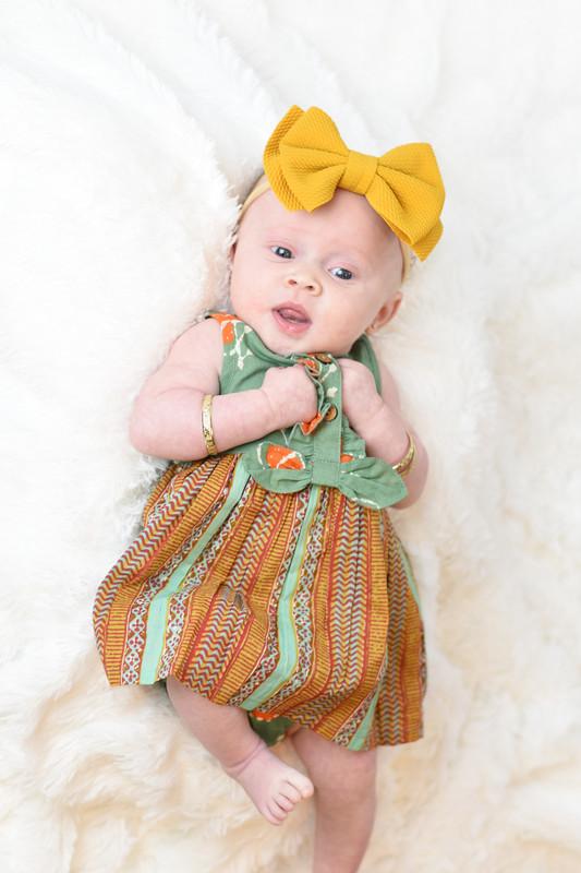 Floral & Stripes Bow-Tie Dress & Diaper Cover Dress Yo Baby Wholesale