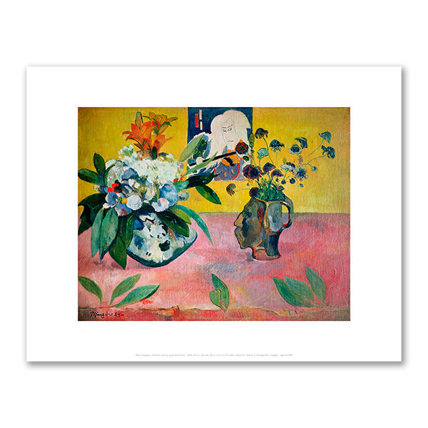 Paul Gauguin, Flowers and a Japanese Print, 1889, Private collection. Photo Â© Bridgeman Images. Fine Art Prints in various sizes by Museums.Co