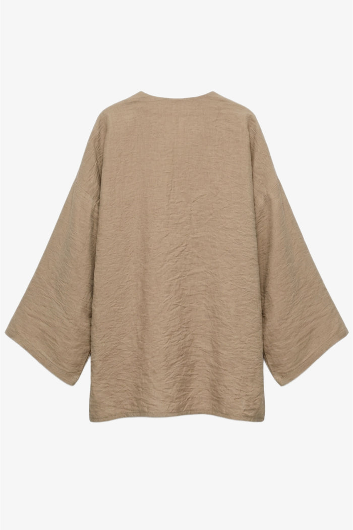 Flowy Button-Front Kimono