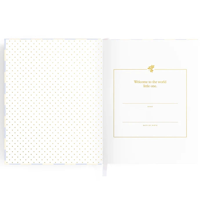 Fox & Fallow Baby Record Book - Blue Check