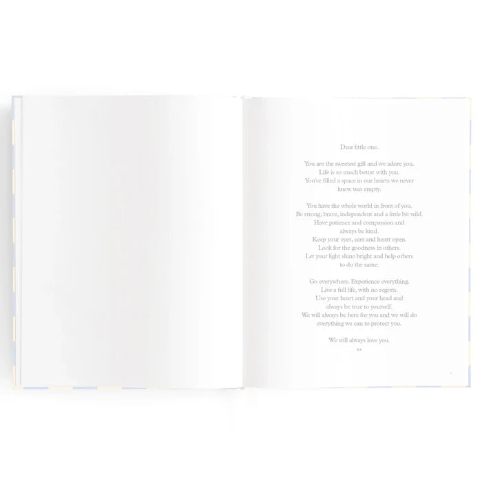 Fox & Fallow Baby Record Book - Blue Check