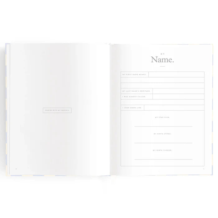 Fox & Fallow Baby Record Book - Blue Check