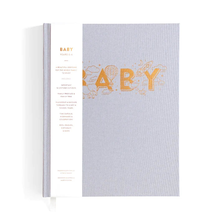 Fox & Fallow Baby Record Book - Grey