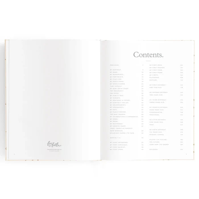 Fox & Fallow Baby Record Book - Pistachio