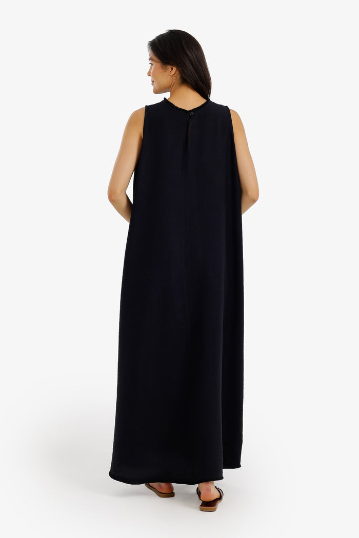 Frayed-Edge Lounge Dress