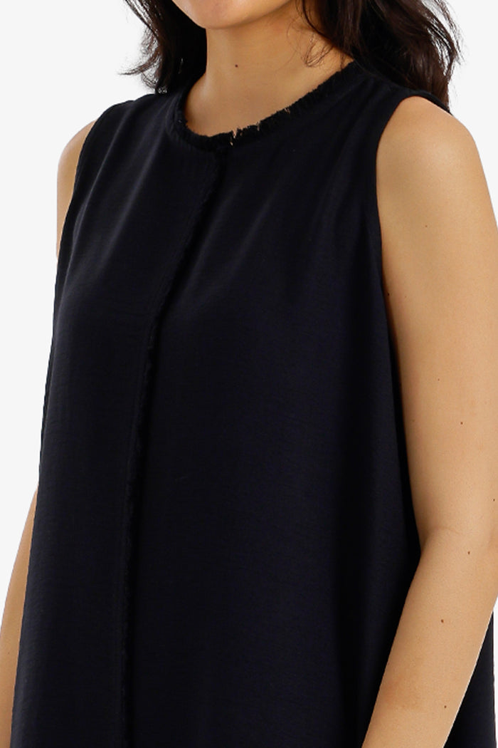 Frayed-Edge Lounge Dress