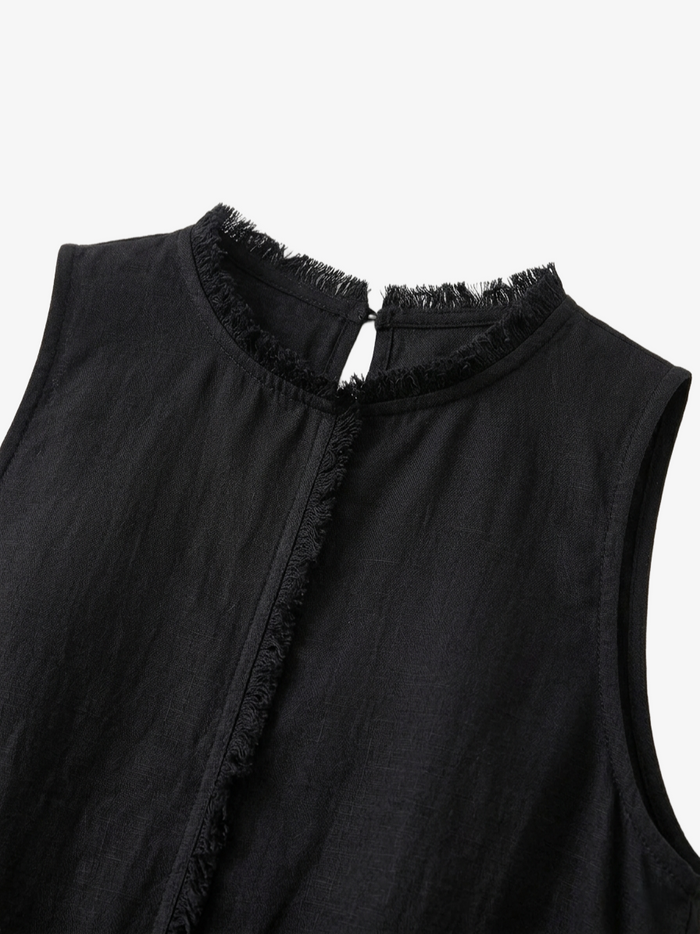 Frayed-Edge Lounge Dress
