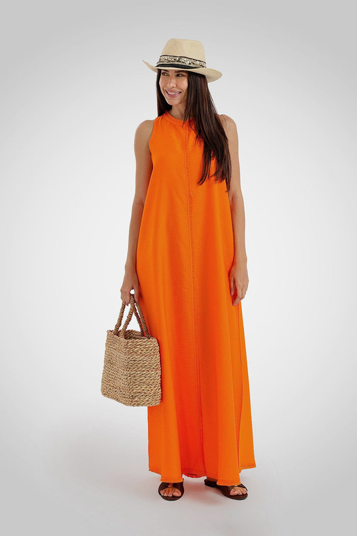 Frayed-Edge Lounge Dress